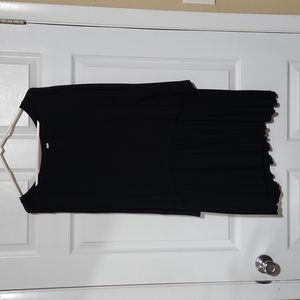 Black long sleeve baby doll tee